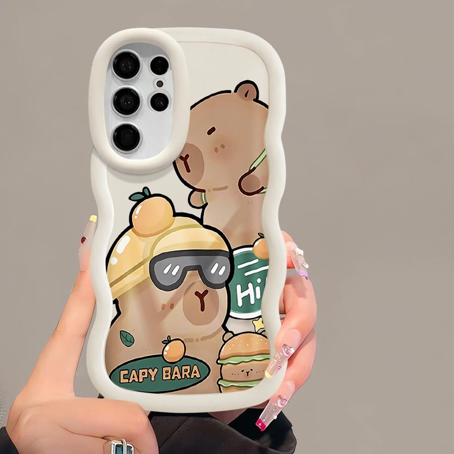 Capybara Cartoon Soft Phone Cover Case for Samsung Galaxy S24 S20 FE S23 Plus S22 Ultra A25 S21 S25 A26 A34 A24 A54 A36 A55 A35