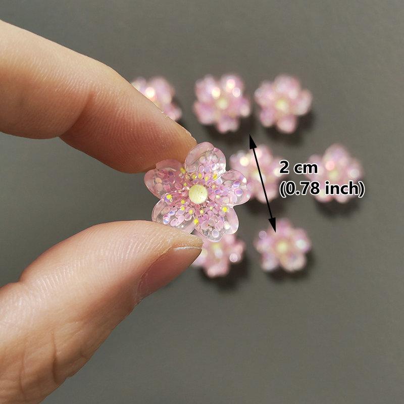 5pcs Pink Color Blossom Sakura Refrigerator Magnets Home Decor Arts Accessory Fridge Magnetic Whiteboard Message Note Sticker