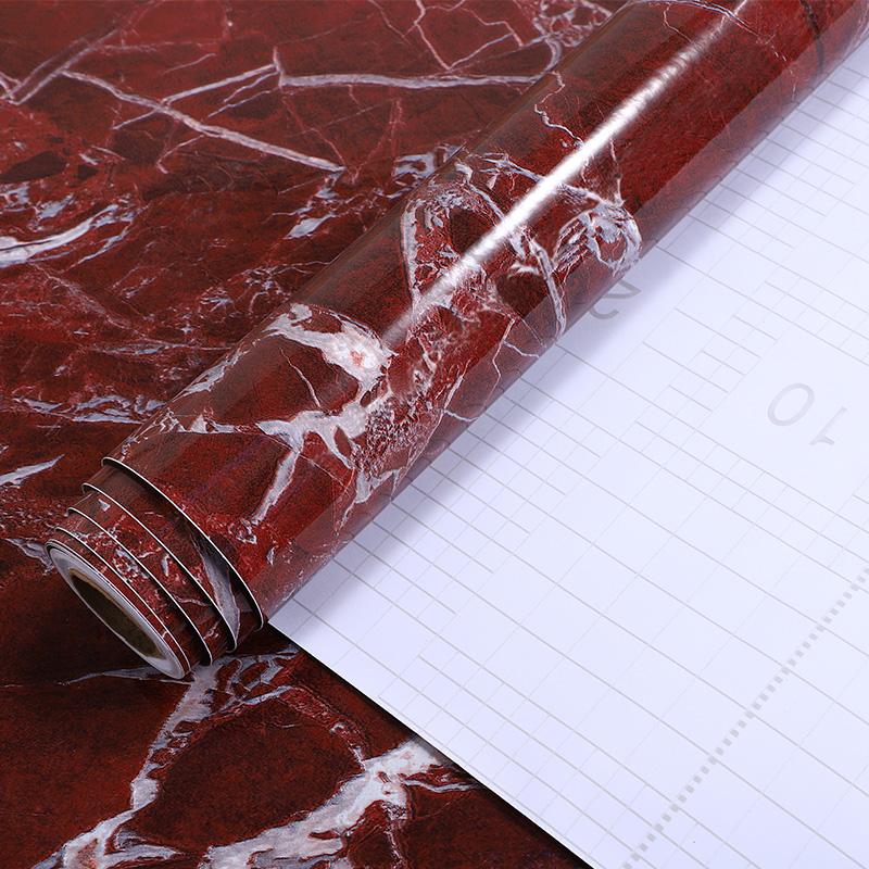 PVC Imitation Marble Stickers Furniture Self-Adhesive Wallpaper Stone Waterproof Kitchen Countertop Desktop Renovation Film