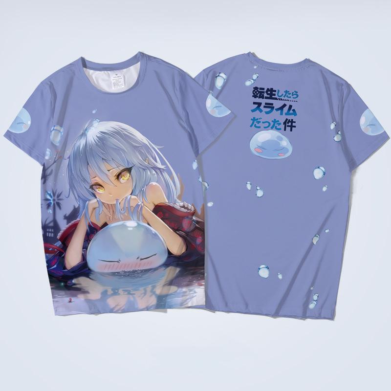 Anime trička Tenkrát jsem se reinkarnoval jako sliz 3D tištěný streetwear Muži Ženy Tričko nadměrné velikosti Harajuku Dětská trička Topy