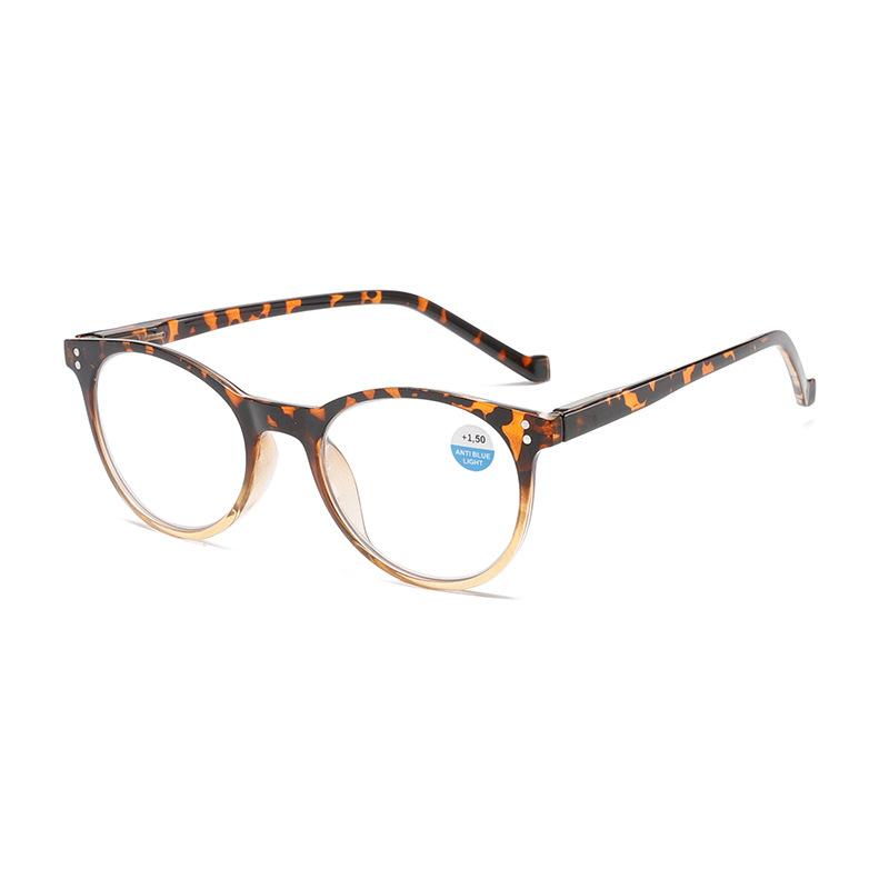 European and American frame new fashionable reading glasses large round frame anti-blue reading glasses