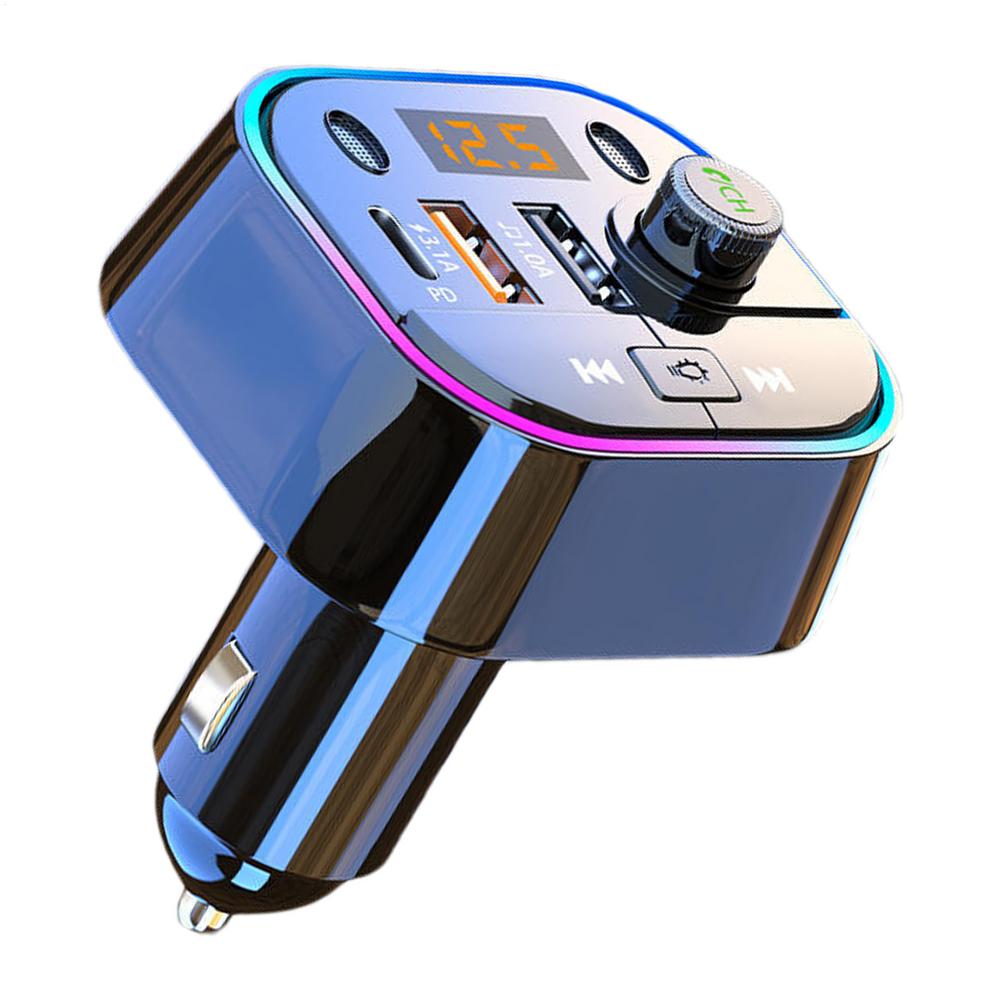 FM Transmitter BT Exquisite Car BT Transmitter Car Radio BT Multifunctional Fast Charging BT Adapter For Audio Receiver
