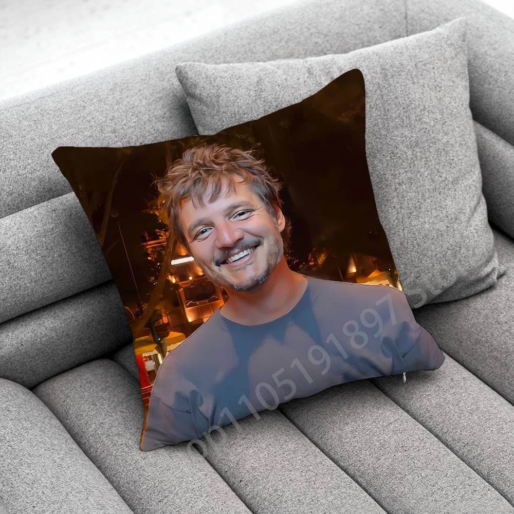 Actor P-Pedro Pascal Throw Pillow Case For 45*45cm 40cm 55cm 50cm 30cm Square Car Pillowcase Shell