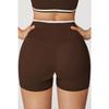 Shorts de Yoga Américains Européens Taille Haute avec Effet Push-Up Pêche - Pantalon de Fitness Trois Points pour Femmes