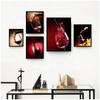 Póster con impresiones de pintura al óleo de copa de vino tinto, arte moderno en lienzo, decoración de pared para bar, restaurante, cocina, comedor, sala de estar