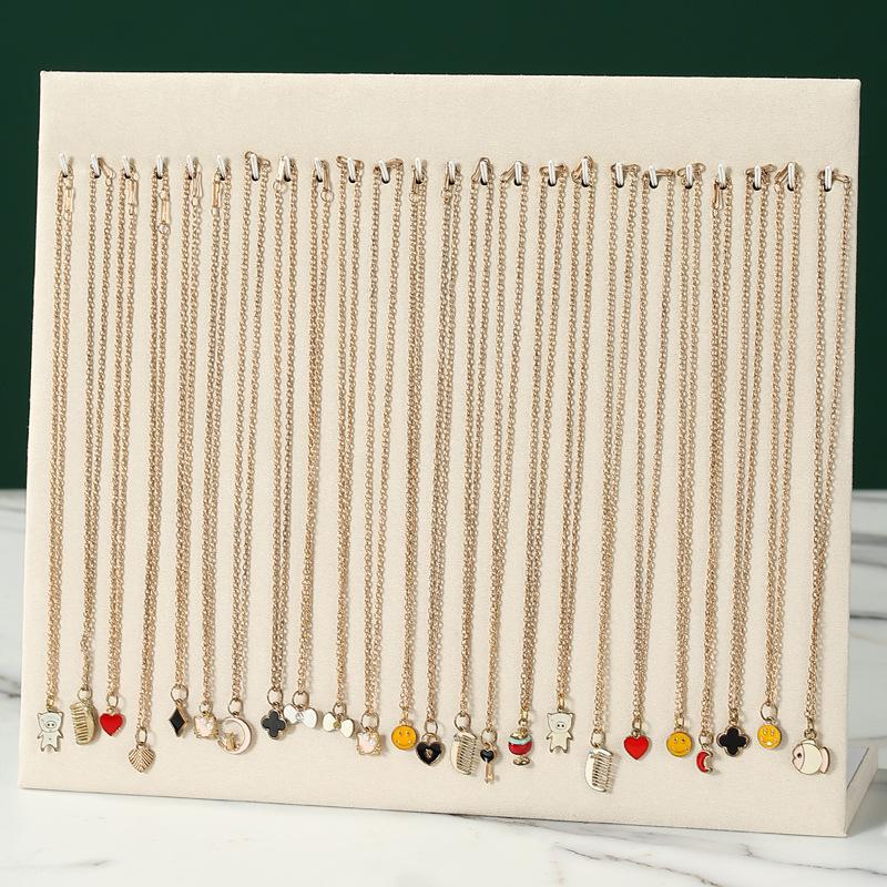 Extra Large Velvet Jewelry Display Stand: Necklace Hanger & Bracelet Storage Rack