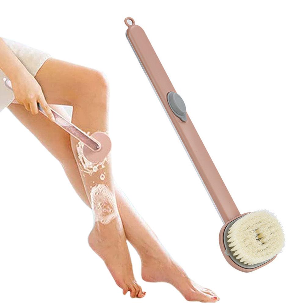

Multifunctional Detachable Bath Brush Back Body Bath Shower Sponge Scrubber Brushes with Handle Massager Bathroom Brush розовый