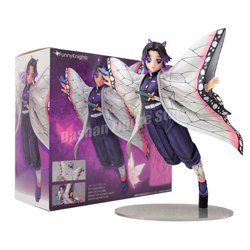 Gk Demon Slayer Actionfigur Kochou Shinobu Figur PVC 21cm Sammlung Anime Kimetsu No Yaiba Ornamente Modell Spielzeug für Geschenke