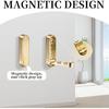 Foldable Hooks, 4-Pack Gold Folding Coat Hooks Heavy-Duty Zinc Alloy Folding Wall Hooks Folding Hooks Wall-Mounted for Hanging Coat Towels Clothes