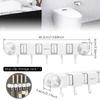 Broom Hook Holder Wall Mount Mop Organizer Vacuum Suction Cup Broom Hanger with 4 Racks and 5 Hooks Kitchen Bathroom Accessories