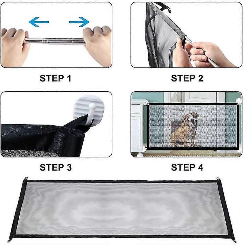 Magic Gate For Dogs, Portable Folding Stair Safe Guard, 75*180cm