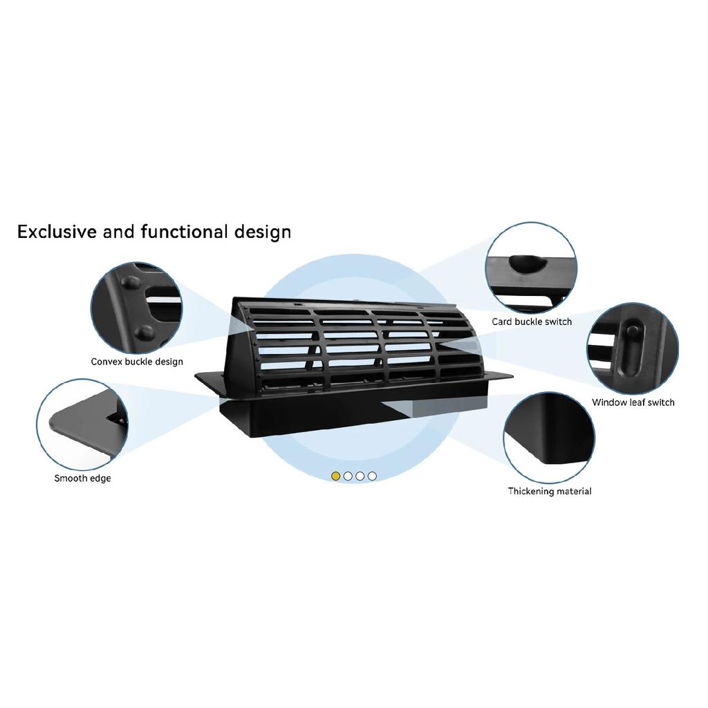 Floor Vent Covers 4 x 10 inch, Adjustable Air Vent Deflectors for Home Floor,Sidewall,Office or Ceiling Black Floor Register