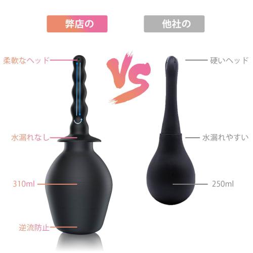 Ninonly Enema Device, Multi-Purpose Irrigator, 310ml Large Capacity, Backflow Prevention Design, Manual Pump, Silicone, Leak-Free, Unisex, Non-Slip