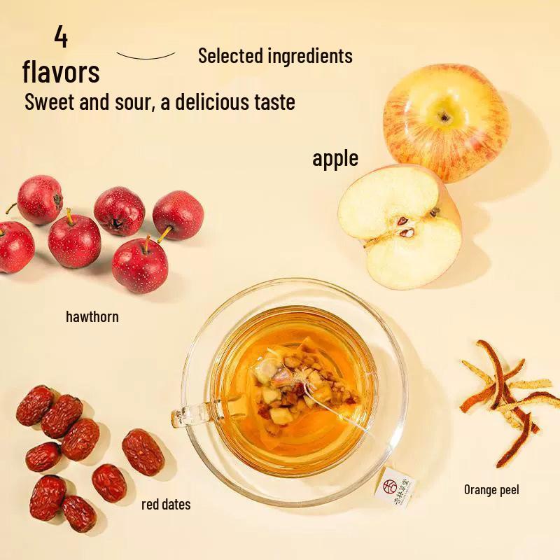 Apple Hawthorn Tea Bags - 80g Herbal Blend for Healthful Steeping