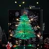 Cartão Árvore de Natal Pop-up com Design Brilhante - Bênção de Fim de Ano para Amigos