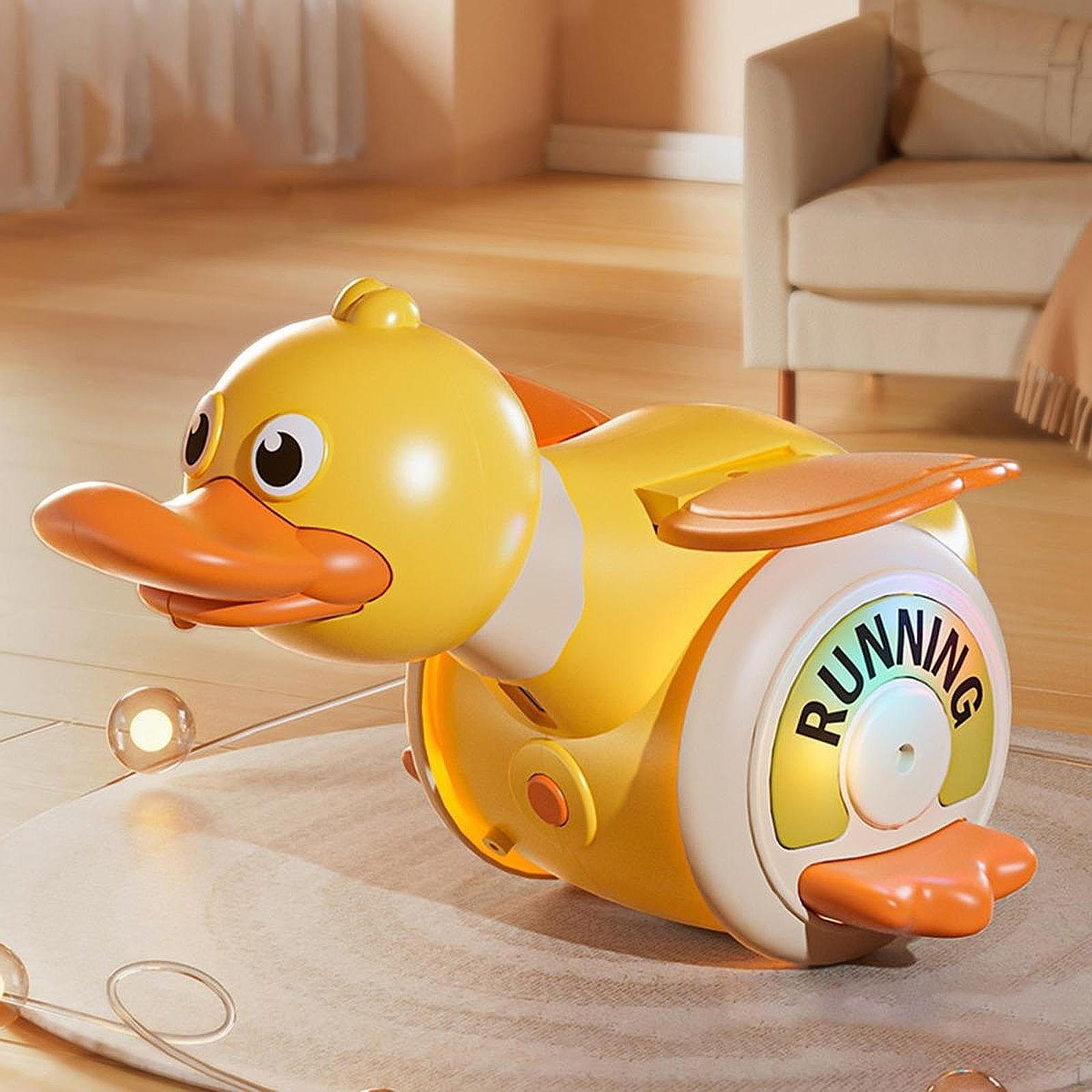 

Игрушка для ползания утка, детская игрушка для ходьбы, развитие, сенсорная игрушка для младенцев, вращающаяся, музыкальная жёлтый