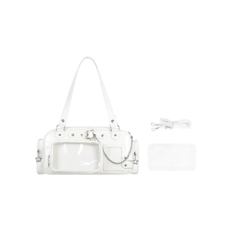 Star Chain Y2k Harajuku Shoulder Itabag Blue Lolita Girl Pain Bags Transparent Japanese Crossbody Bag New Concert Korean Handbag