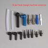 Pneumatic Brake Fluid Changer: Black & Blue Hose Connector with Rubber Head for Auto Maintenance