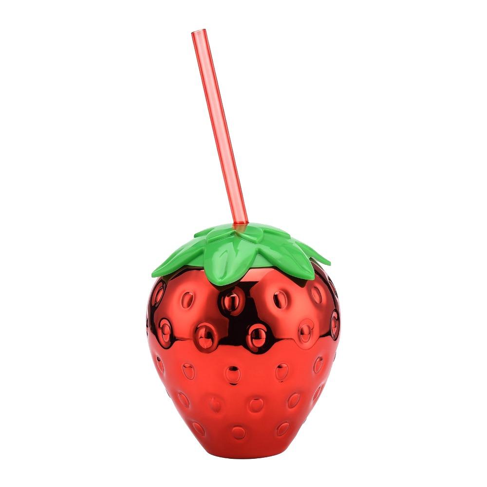 Cute Cartoon Shape Creative Cup With Lid 600 ML Fruit Straw Cups  Fun Gatherings