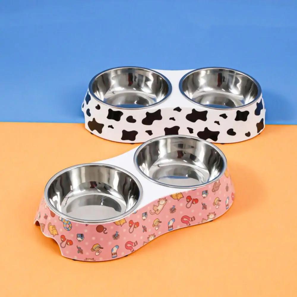 Melamin Edelstahl Hundenapf Doppelschicht Katzennapf Haustiernapf Großhandel Fressen und Trinken Katzenzubehör Hundenapf Katzenfutterautomat
