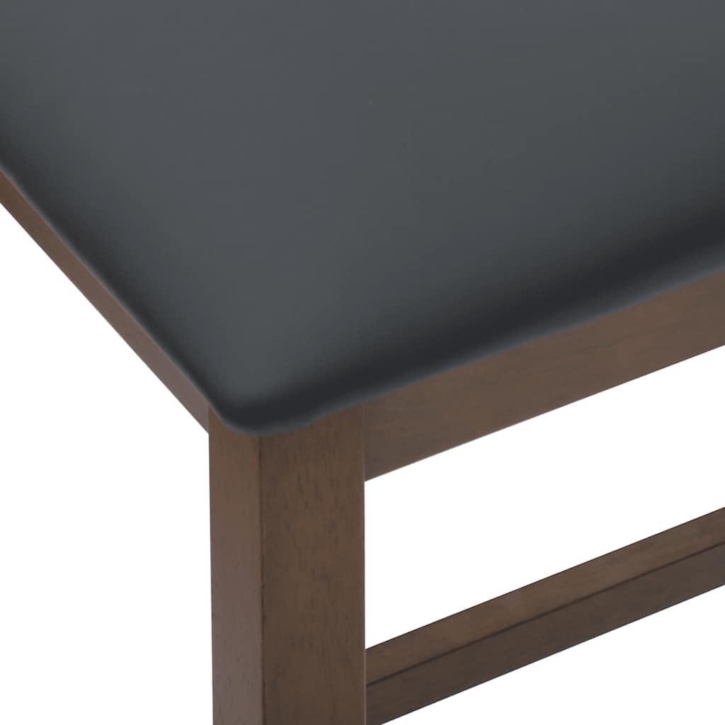 Bar Stools with Cushions 2 pcs Brown Solid Rubberwood