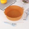 22cm Air Fryers Oven Baking Tray Fried Chicken Basket Mat AirFryer Silicone Pot Square Replacemen Grill Pan Accessories Tool
