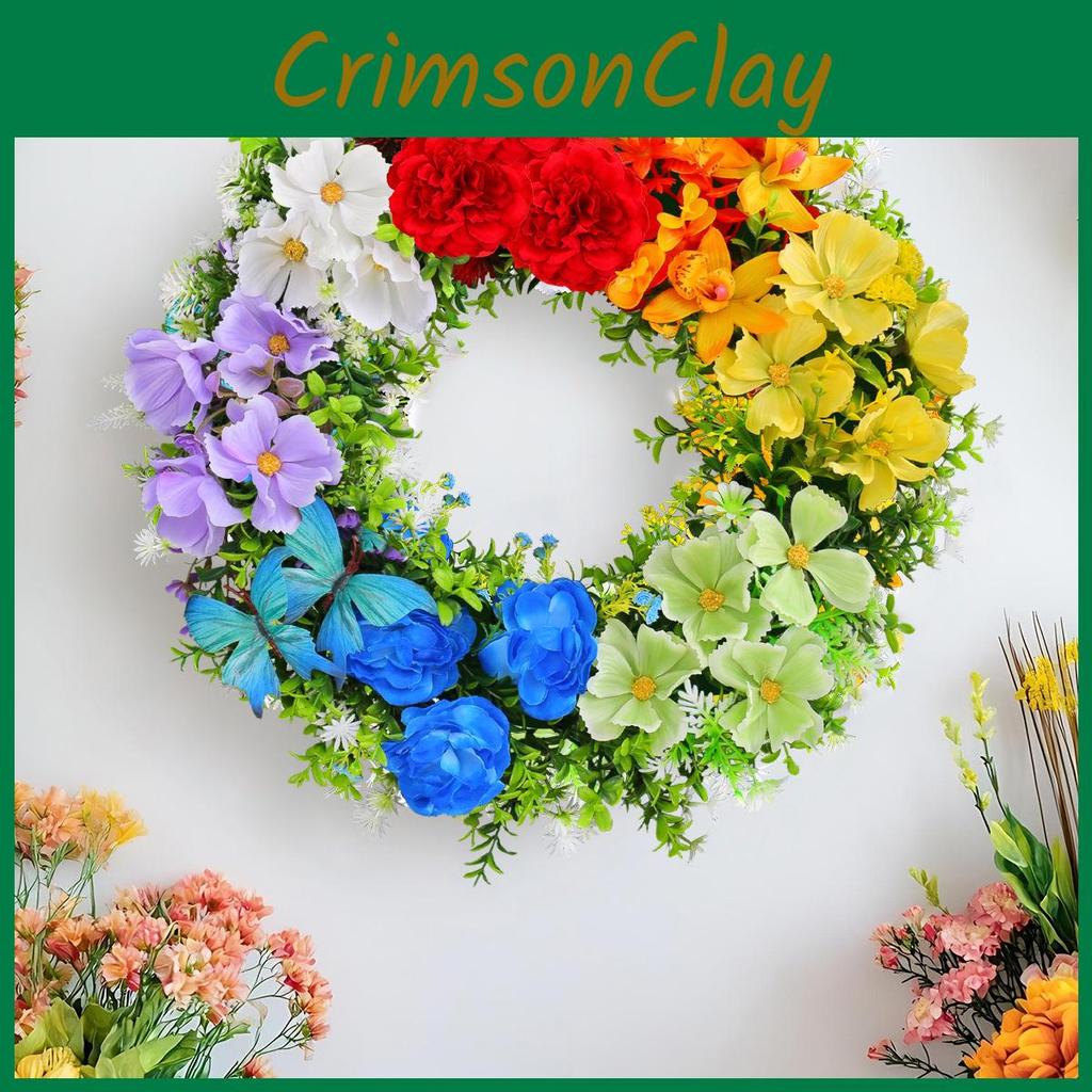 Colorful Artificial Flower Garland Door Hanging Decoration Festive Venue Prop