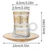 Set de 6 Mini Tasses à Café Transparentes Style Européen Tasse Luxe Léger Tasse à Thé de l'Après-midi Service à Boire pour la Maison