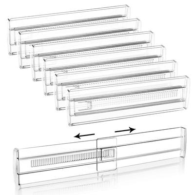 Adjustable Cross-Border Transparent Drawer Dividers with Foam Ends