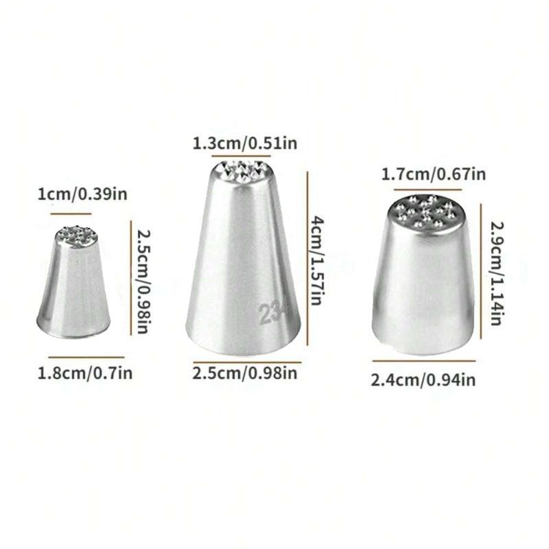 

3 шт. насадки из нержавеющей стали для глазури в виде травы, маленькие насадки в форме травы для украшения кондитерских изделий, украшения тортов, необходимых для выпечки