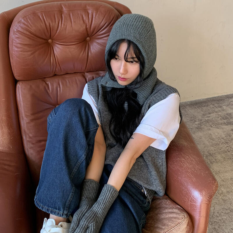 Colorpop two-button balaclava 7 colors Red