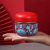 Mini Exquisite Prints Tea Tin Double Cover Tea Storage Container Portable Chinese Style Tea Can Universal Home Kandy Spices Can