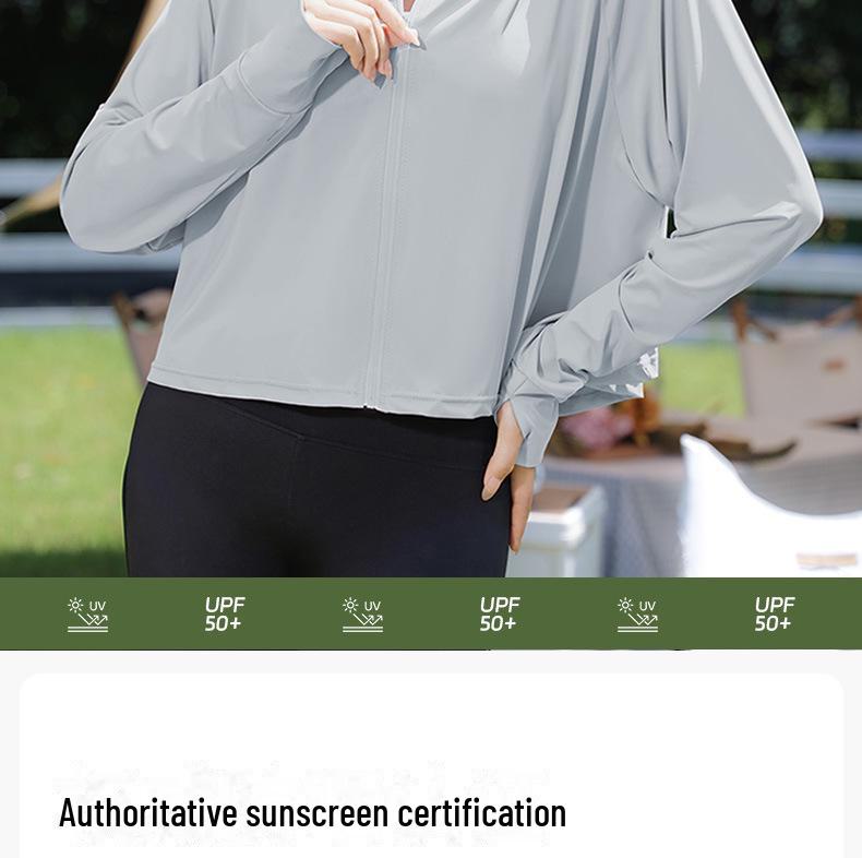 UPF 50+ Women's Summer Sun Protection Shawl: Ultra-Thin, Breathable, Anti-UV Ice Silk Jacket.