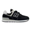 New Balance NB 574 Bequeme Dämpfung Abriebfest Niedrig geschnitten Kinder Lifestyle Schuhe Schwarz Grau Kinder's PV574EVB