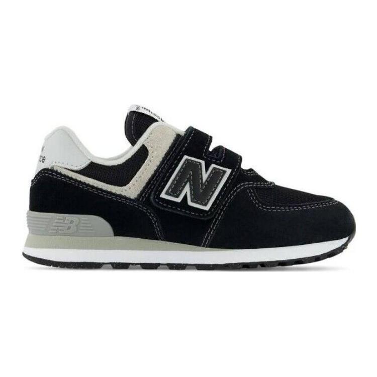 New Balance NB 574 Bequeme Dämpfung Abriebfest Niedrig geschnitten Kinder Lifestyle Schuhe Schwarz Grau Kinder's PV574EVB