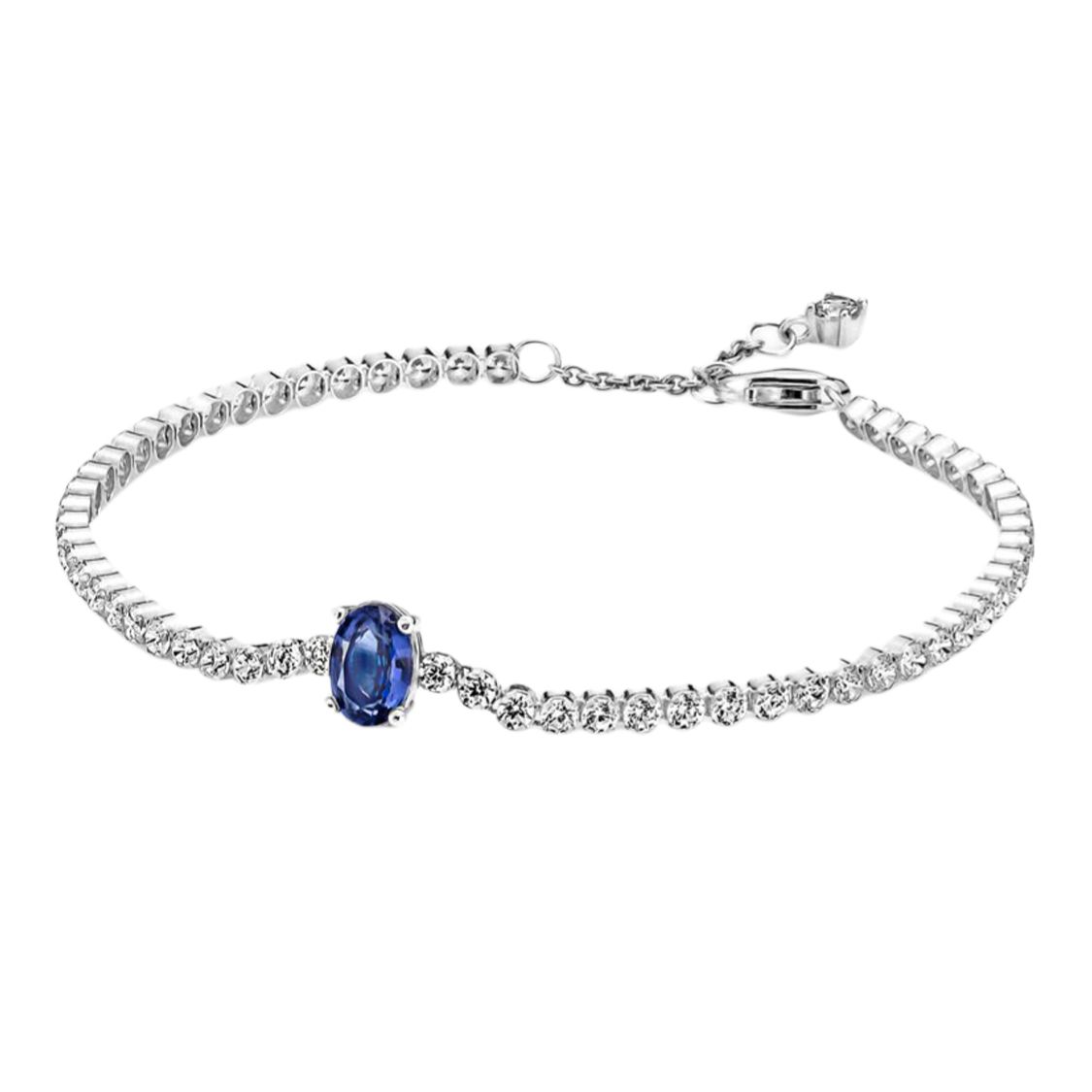 Pandora 925 Silver Shimmer Pavé Tennis Bracelet Women bracelets 590039C01 Box,18