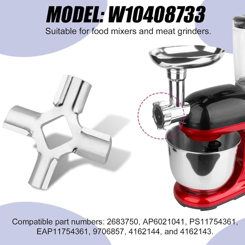 Double-Sided Grinding Cross Blade with Square Hole, Meat Grinder Replacement Blade, Stainless Steel Cutter for Electric Meat