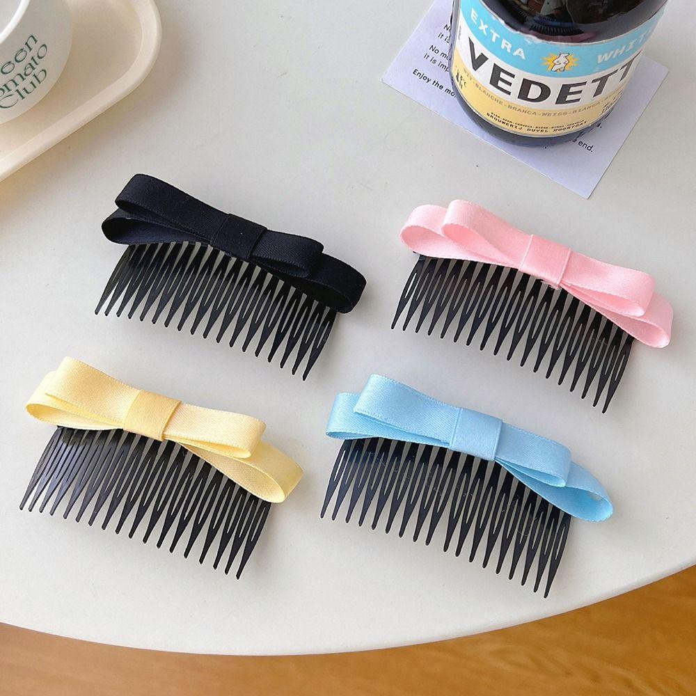 Women Hair Ornament Barrettes Bowknot Hair Comb Hair Accessories Bow Hairpin Korean Style Hair Clip