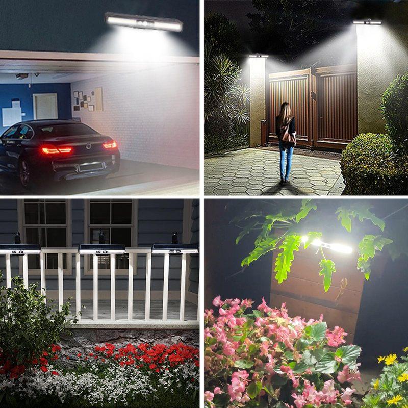 Clip On Solar Lights Outdoor Waterproof Garden Fence Street Lights Motion Sensor Portable Solar Powered Security Wall Light
