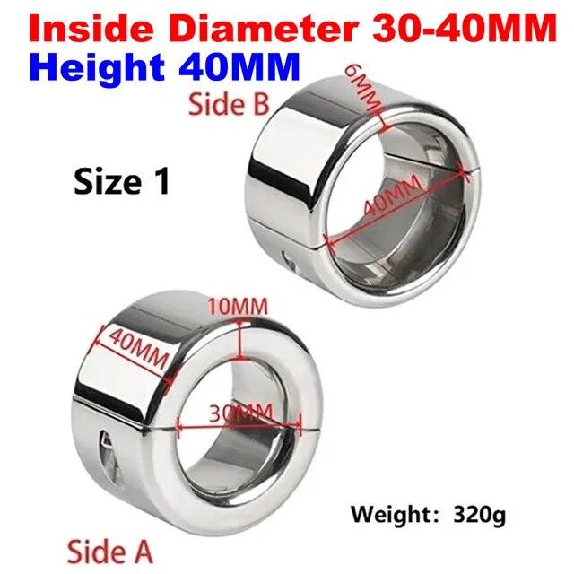 304 Stainless Steel Trumpet Scrotum Pendant Scrotal Restraint Penile Stretcher Penis Pendent Lock Ring Adult Men Sex Toys