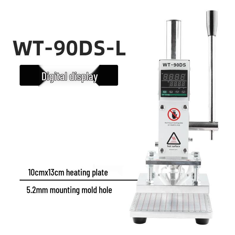 Compact Manual Leather Embossing Machine for PU Branding and Packaging Logos