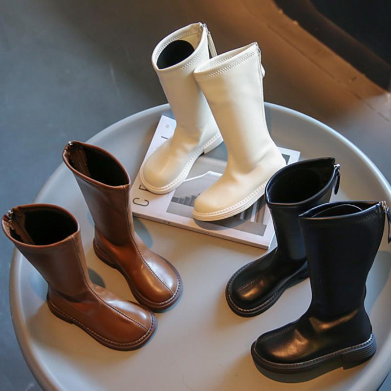 Girls' Long Boots Autumn and Winter Children's High Boots Soft Sole Fashion Boots Long Leather Boots
