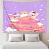 Christmas Print Tapestry, Backdrop, Easy Setup, Ideal for Bedroom, Office & Living Room, with Aesthetic Wall Hanging Decor.