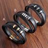 2026 Leather Rope Bracelet Leather Woven Bracelet Leather Multi-layer Jewelry Men