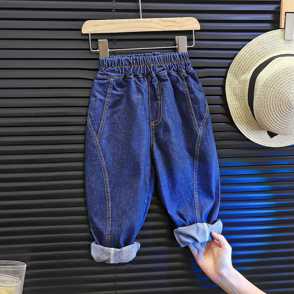 Girls' Jeans Spring Lantern Pants Fashionable Boys' Leg Binding Pants Children's Pants