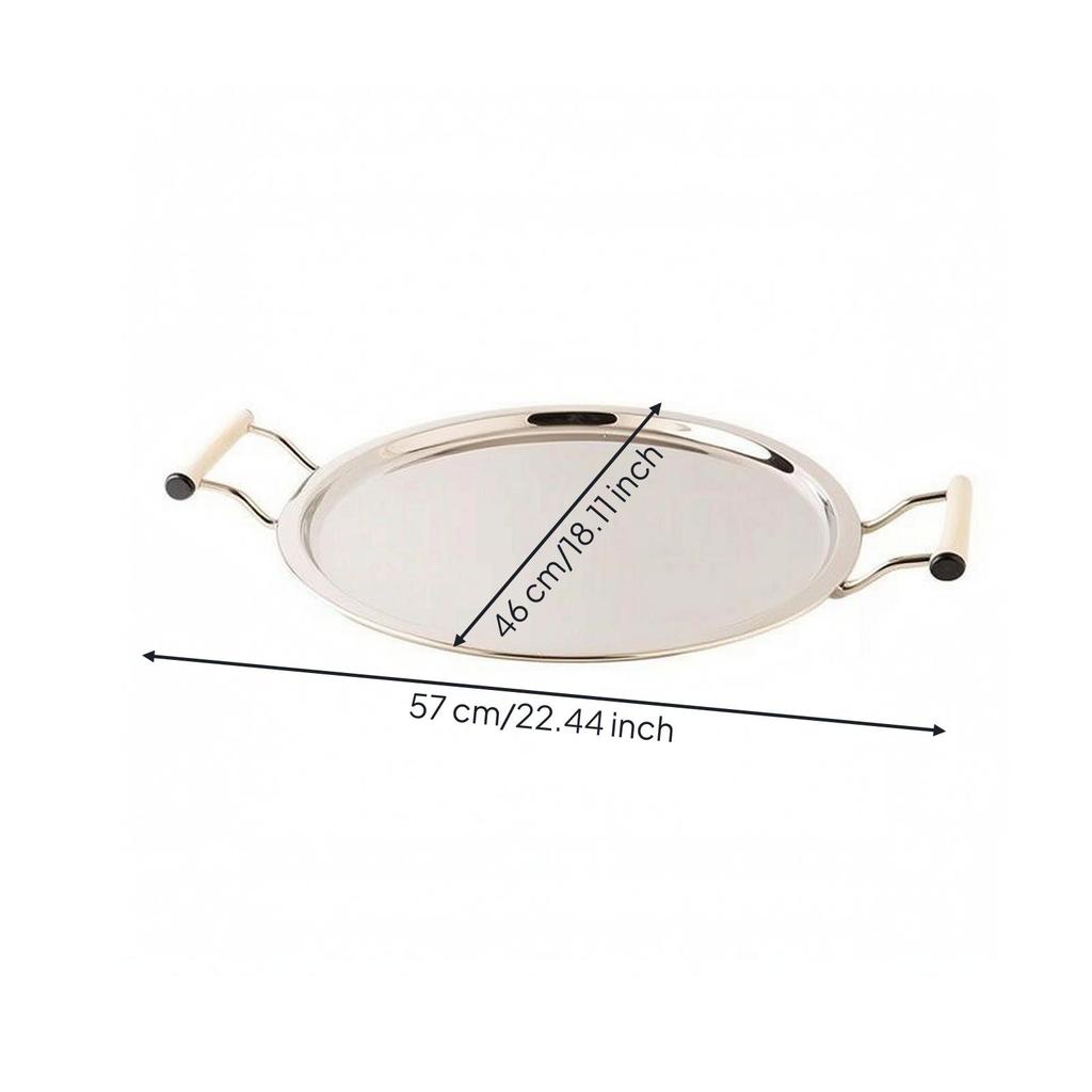 Metal Serving Tray with Handles Elegant Versatile