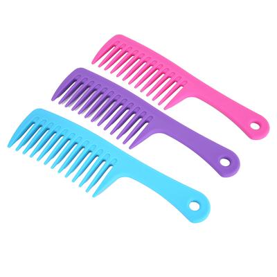 3 Renk Geniş Dişli Tarak Düz Saplı Antistatik Kıvırcık Saç Şekillendirme Aracı(set )