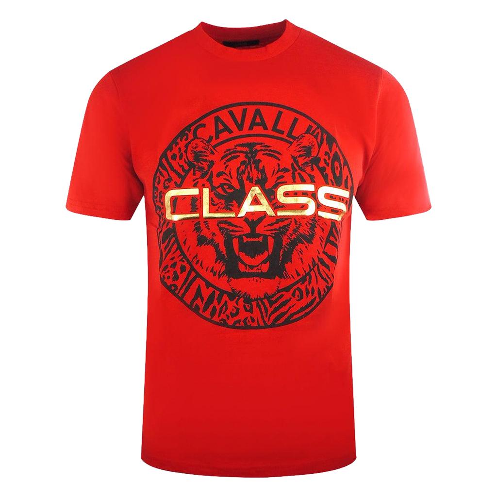 Cavalli Class Mens Tiger Circle T-Shirt