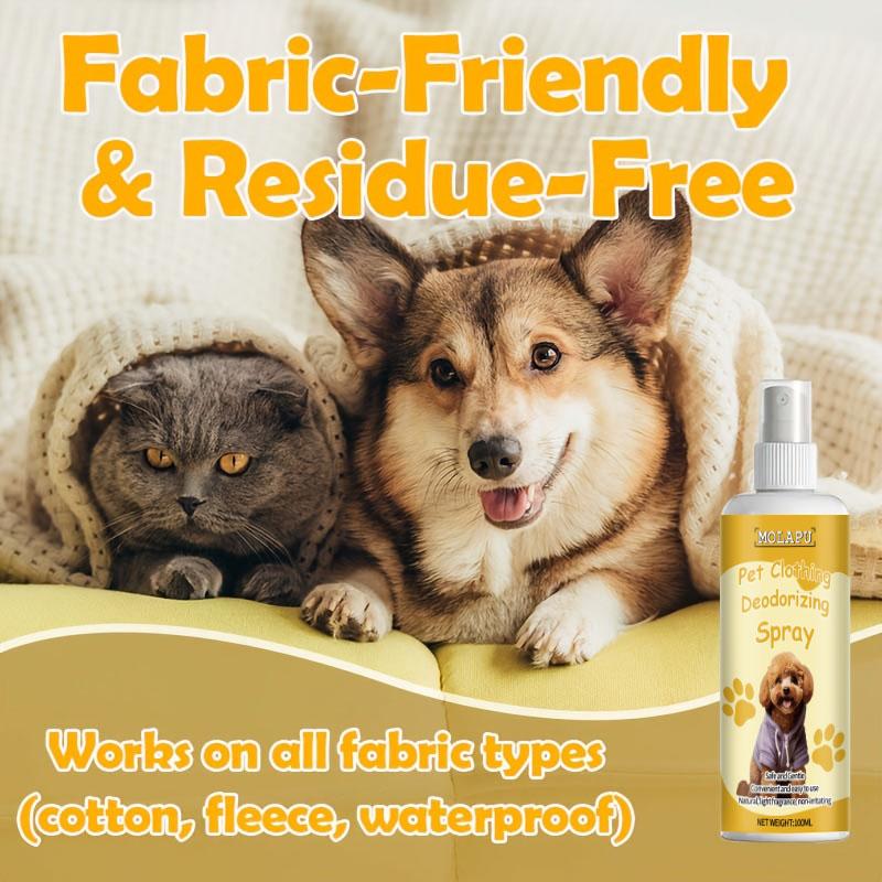 Cat and Dog Clothing Deodorizing Spray—Powerful Odor Remover for Pet Sweaters, Bandanas, and Harnesses—Designed Specifically for Cats and Dogs, Eli