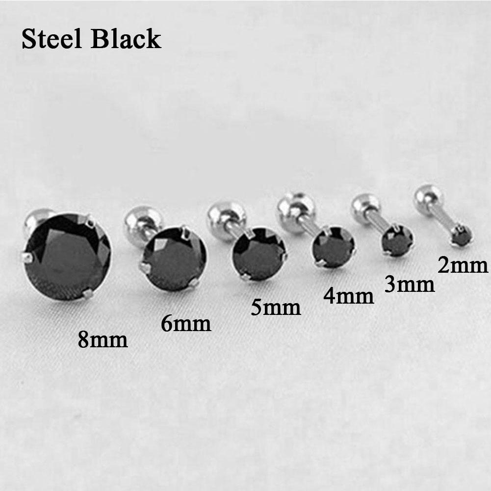 9 Farben Mode CZ 3 Prong Tragus Knorpel Edelstahl Ohrstecker Kristall Zirkon Ohrringe Piercing Schmuck